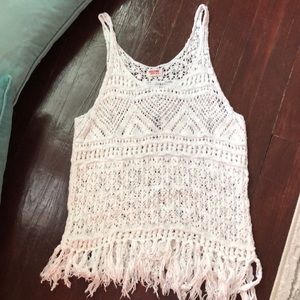Mossimo crochet tassel tank, Small